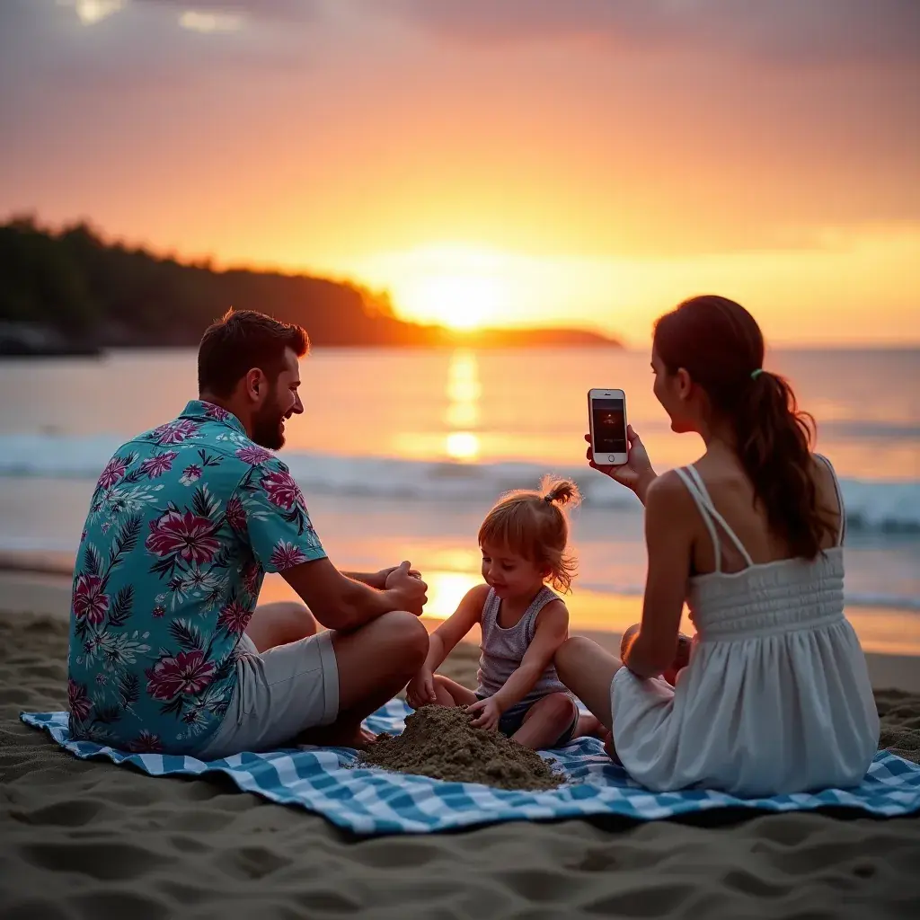 Маяк на фоне заката, освещающий морские волны и скалистый берег.