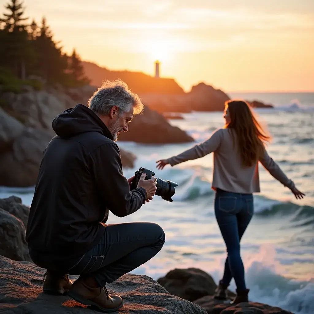 Лесистая тропа в парке, ведущая к живописному смотровой площадке над морем.