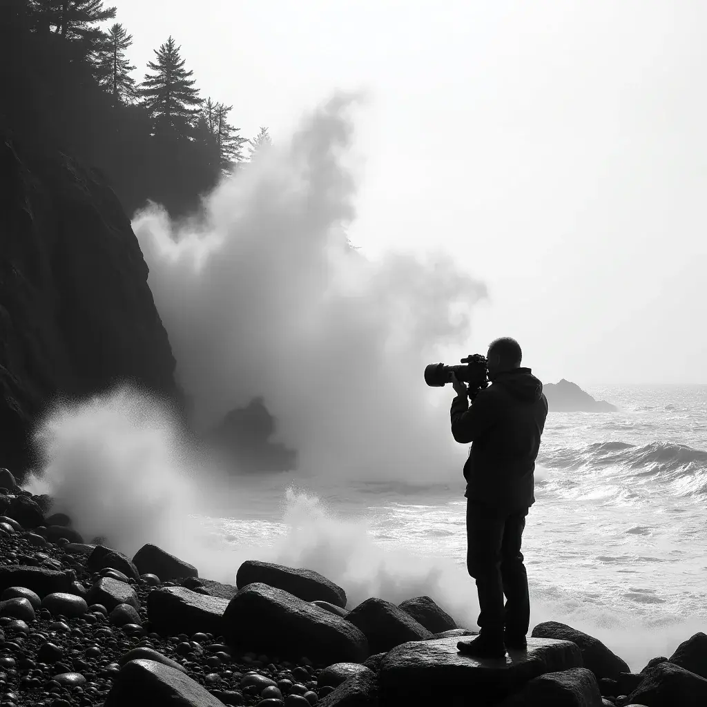 Туристы, наслаждающиеся видом на океан с высоты маяка.